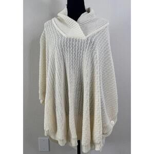 Sold‼️‎ Made in Italy Oversized Knit Poncho Cape Sweater Alpaca Wool Blend 2X-3X